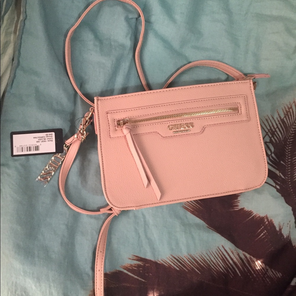 Guess pink crossbody purse